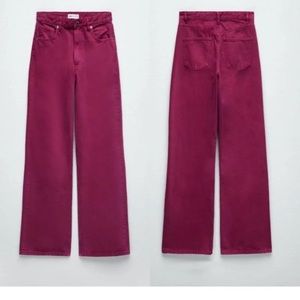 Zara NWT full Length Pink Jeans SIZE 8
